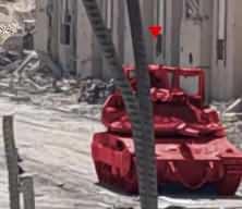 Gazze'de inanılmaz görüntüler! Kassam Tugayları çıplak elle İsrail tankını havaya uçurdu
