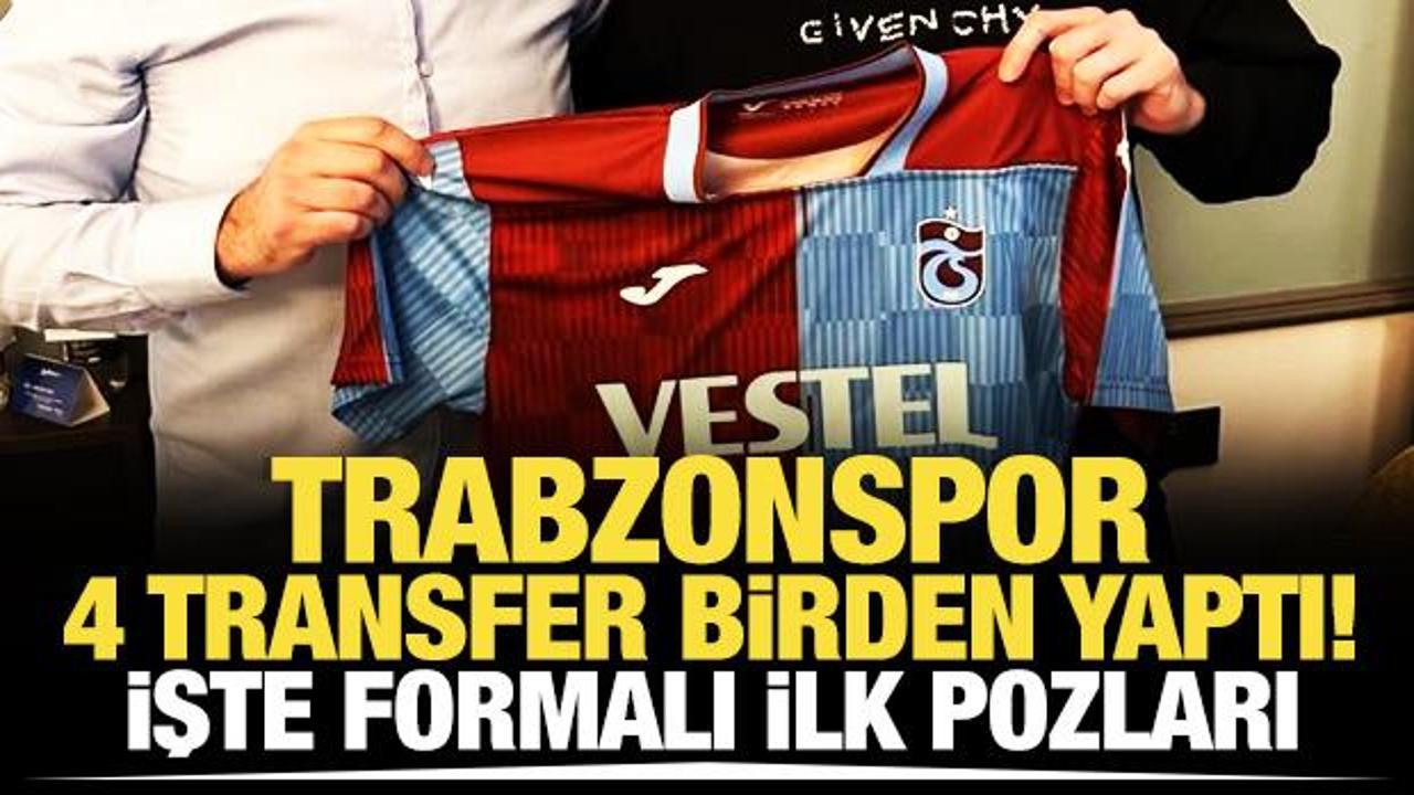 Trabzonspor'dan 4 transfer birden! İşte formalı ilk pozları...